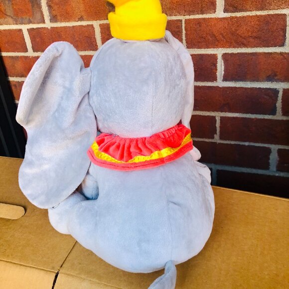 Large Dumbo Plush 15-inch Disney Store Elephant Stuffed Animal Circus Hat - Picture 3 of 4